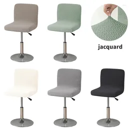 Housses de chaise 1/6 pièces, housse de tabouret de Bar en Jacquard, extensible, en Spandex, pour bureau, élastique, siège arrière court, salle à manger, cuisine