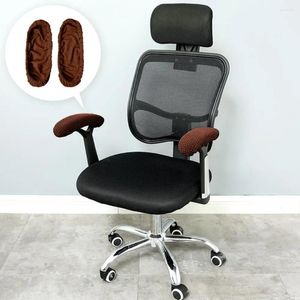 Couvre-chaise 1 paire accoudoir utile bande élastique décorative pads de couleur nude flexibles