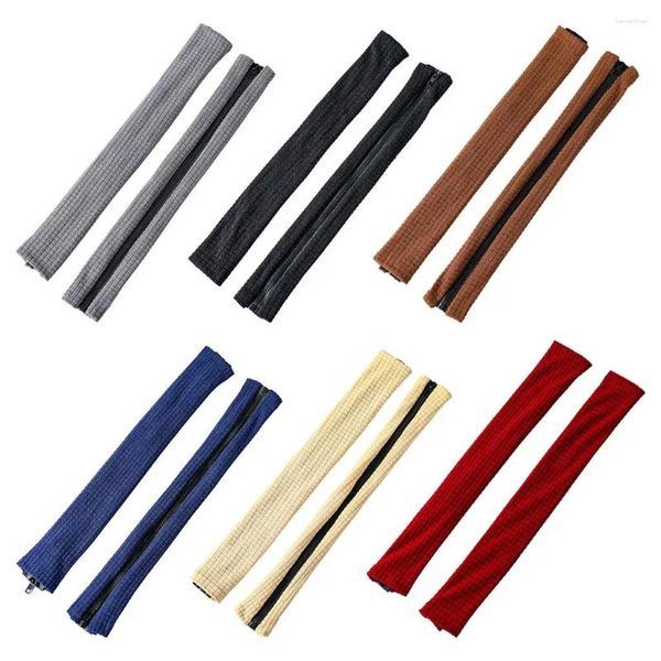 Couvre-chaises à 1 paire fermeture à glissière Stretch Elastic Polyester Arm Cover Soft for Desk Office Accouver Scecover Anti-Slip Removable