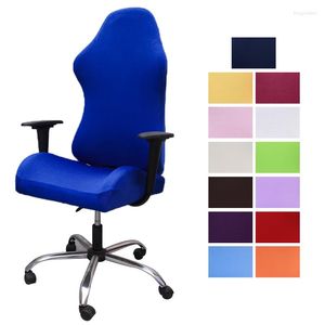 Housses de chaise 1 ensemble housses de fauteuil rotatif pour chaises d'étude à domicile couverture universelle jeu Spandex bureau solide