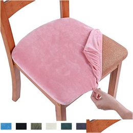 Housses De Chaise 10 Couleurs Couleur Pure Élastique Ers Sier Fourrure Ménage Coussin Er Maison Salon Décoration Produits Drop Delivery Garde Dhtsr