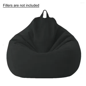 Couvre-chaise 100x120 cm à fermeture éclair solide décor de jeu sac de sac de sac de haricot accessoires lavables sans remplissage.
