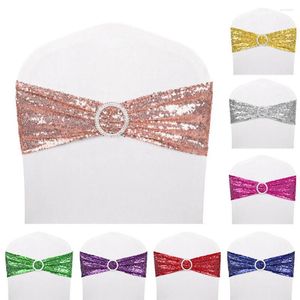 Stoelhoezen 10 % Stretch Spandex Bow Sash Band Elastische bruiloftsgebied Verjaardagsfeestje Diner El Banquet Decoratie