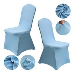 Housses de chaise 10pcs couverture de décoration de mariage pour sièges de cuisine fête salle à manger ordinateur bureau tabouret chambre canapé maison camping bleu