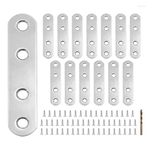 Cubiertas de silla 14 piezas 2.99 x 0.6333 pulgadas Atrena de acero inoxidable de acero inoxidable metal para el cajón de gabinete de escritorio de madera