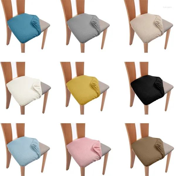 Cubiertas para sillas 17 colores Cubierta de jacquard elástica Comedor Asiento Cojín extraíble Silpcovers para bar Inicio