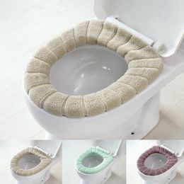 Housses de chaise 1803 épaissies tricotées universelles coussin de toilette en O maison couverture de toilette à motif de citrouille douce