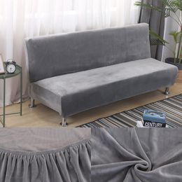 Stoelhoezen 185-210 cm Winter Plush Sofa beddeksel fluweel dikke all-inclusive slipcover futon zonder armleuning capa de