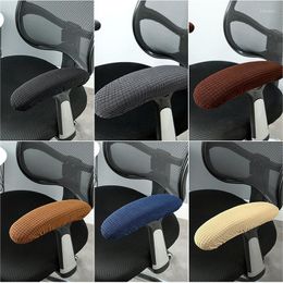 Housses de chaise 1 paire de coussinets de couverture d'accoudoir antidérapants pour le soulagement du coude gants anti-poussière en Polyester bureau à domicile