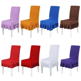 Couvre-chaise 1PC Anti-Dirty Tissu à la jupe en tissu plus épais Soupage spandex pour salle à manger Banquet de cuisine pour le siège de décoration intérieure