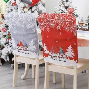 Couvre-chaise 1pc couverture de Noël 3d Carton de table de maison Dîner Dîner Décoration de Noël Année de fête Navidad