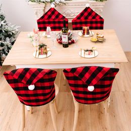 Stoelhoezen 1 pc kerstomslag Dining Table Decoratie voor Xmas Year 2023 Party Supplies Navidad