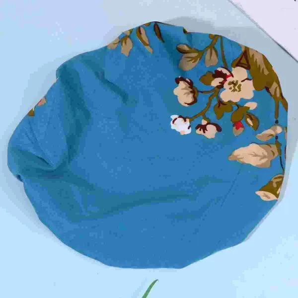Housses de chaise 1 pièce, petit tabouret rond en tissu, protecteur de coussin de siège élastique (couleur de fond bleu)