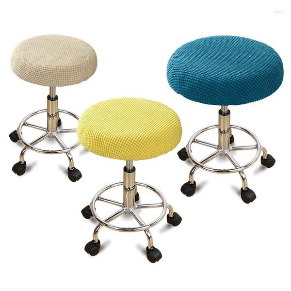 Couvre-chaise 1pc Fashion Stretch Bar tabouret Couvrette de couleurs solides SIÈGE ÉLASTIQUE ÉLASTIQUE DÉCINIR ANTIDIRTY HOME Protector Decoration