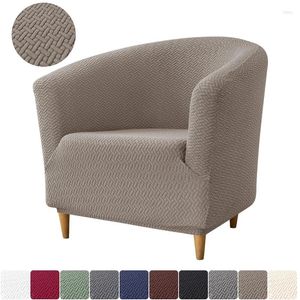 Stoelhoezen 1 pc Jacquard Club Tub Cover Elastic Single Sofa Slipcovers Stretch Spandex fauteuil voor woonkamer Bar Home Decor