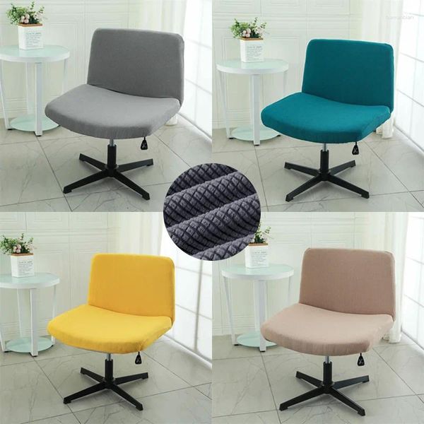 Couvre-chaise 1pc Polar Fleece Office Cover Stretch Spandex Rotalt Rotatable Computer Chairs Holbcovers Court arrière pour salle à manger