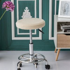 Housses de chaise 1PC couverture ronde tabouret de bar étui couleur unie élastique siège maison housse protecteur