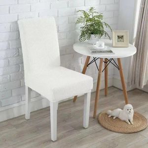 Couvre-chaises 1pc Couverture de maison de couleur pure simple avec salle à dos haute élastique sans glissement Protection Universal One-Piece Cove