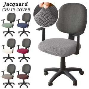 Chaise Couvre 1pc Soft Jacquard Couverture Solide Stretch Gaming Fauteuil Bureau Rotatif Ascenseur Siège D'ordinateur Sergé