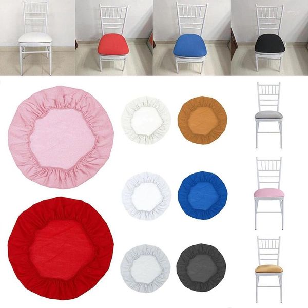 Couvre-chaise 1pc Spandex Slipcover amovible Round Bar Tabouret Protecteur Cover Mariage Banquet de salle à manger Soutrqueur Stretch Decor