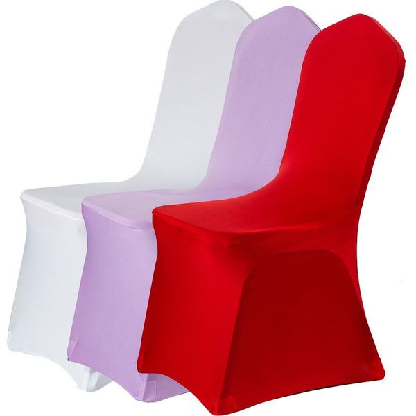 Fundas para sillas, 1 pieza, elásticas para bodas, asiento elástico, comedor, blanco, rosa, rojo, banquete, fiesta, El Spandex, funda