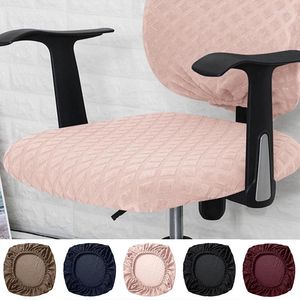 Stoelhoezen 1 van Stretch Non-Slip Velvet Kitchen Dining Seat Protector Slipcover Cover voor bruiloftsbanket El Bar Stool