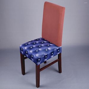 Cubiertas para sillas 1 unid estiramiento spandex oficina hogar comedor cubierta de asiento negro gris rojo azul multicolor extraíble lavable