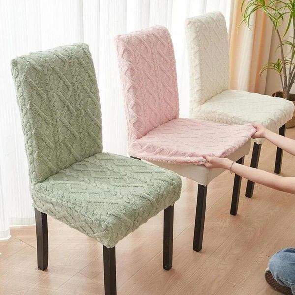 Housses de chaise 1 pièce | Housse épaisse en Jacquard, housse de siège extensible en Spandex pour cuisine, salle à manger, chaises réglables de mariage