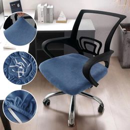 Couvre-chaise 1pc Velvet Office Cover Elastic épaissis d'ordinateur pivotant siège interne