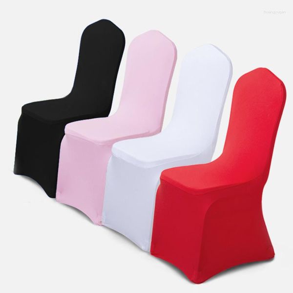 Cubiertas para sillas 1pc Boda Blanco Soft Stretch Slipcover para restaurante Banquete El Comedor Cubierta universal