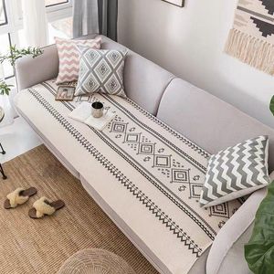 Housses de chaise 1 pièces géométrique coton lin canapé canapé Divan Case Pet chiens matelas couvre couverture décor à la maison