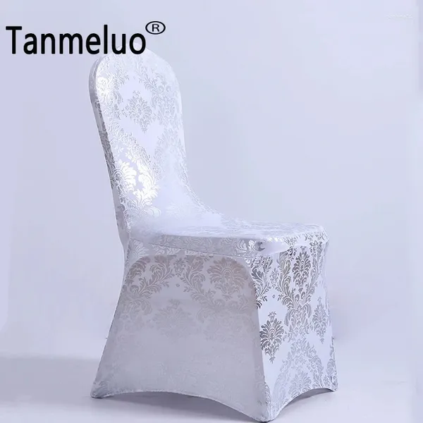 Couvre-chaise 1pcs Gold Silver Wedding Spandex Stretch Cover pour le restaurant Banquet El Party Universal Cover Universal