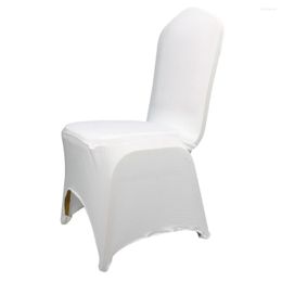 Housses de chaise 1 pièces mariage universel blanc pour restaurant Banquet El salle à manger fête Lycra Polyester Spandex housses