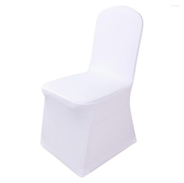 Housses de chaise 1 pièces blanc plat arqué avant décoration de mariage Spandex Lycra couverture fête X7.30