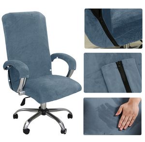 Stoelhoezen 1Set Fluweel Elastische Stoelhoes Verdikt Internet Cafe Bioscoop Hoes voor fauteuil Kantoorpersoneel Computer Draaibare stoelhoes Verwijderbaar 230616