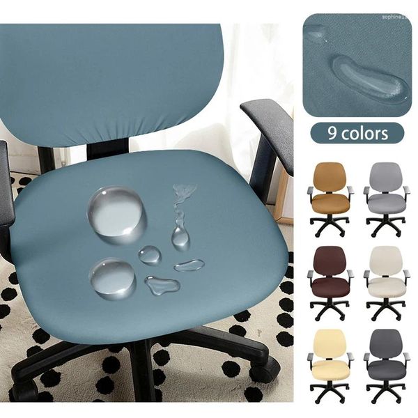 Couvre-chaises 1set Couverture d'ordinateur imperméable Article élastique Gamiage Rotation Couleur Split Glove solide pour la salle Office El
