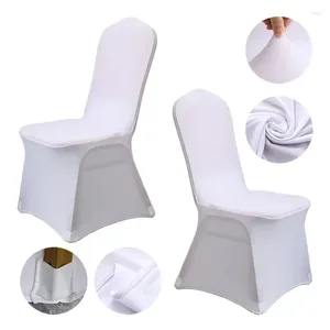 Couvre-chaises 2 4 8 10 14 25 30pcs Couverture spandex Universelle Couleur sélective Stretch Polyester Hlebovers pour Banquet Dining Wedding Party