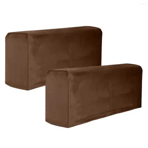 Couvre-chaise 2 PCS Couchés Manches de bras de meubles Sofa Protecteur Sofa Fabric de tissu flou Affichage en peluche Élastique élastique