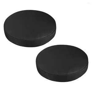 Housses de chaise 2 pièces housse de tabouret siège salle à manger rond cercle anti-poussière noir vanité bureau