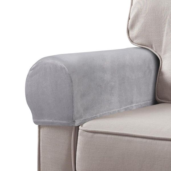Housses de chaise 2 pièces extensible canapé accoudoir anti-dérapant inclinable fauteuil canapé bras meubles protecteur housses