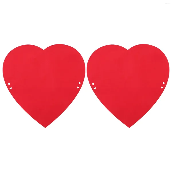 Cubiertas de silla 2 PC Día de San Valentín Valentín Valentín Valentín Fielmente Fantiltamiento La forma del corazón Protector de fiesta en forma de corazón