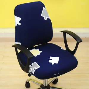 Cubiertas de silla de 2 piezas spandex spandex set para la oficina de la computadora asiento en el hogar asiento casero de chaise