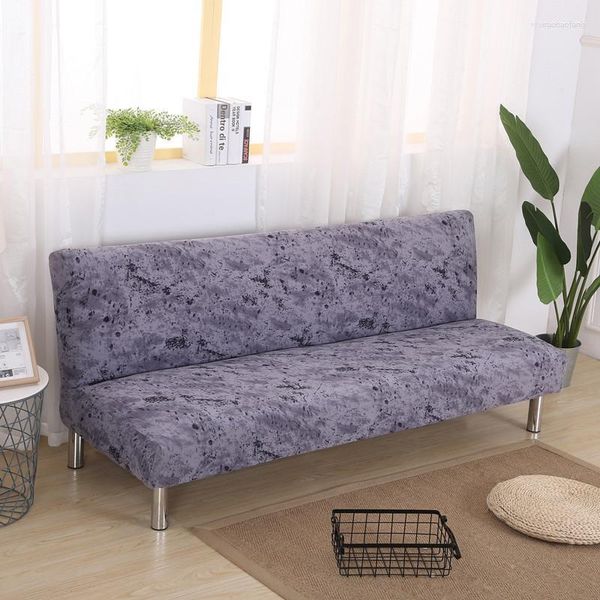 Housses de chaise 20 housse de canapé en élasthanne extensible solide imprimé à l'encre 155-200 cm élastique sur le coussin lit pliant 8 couleurs