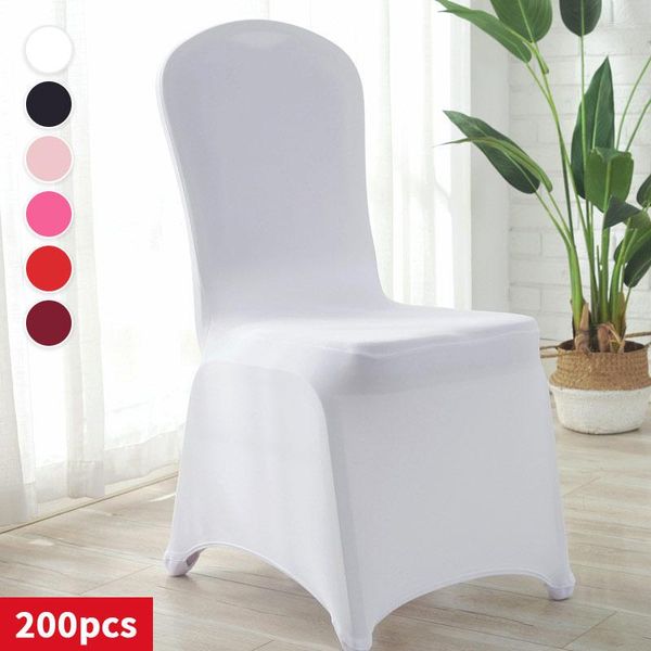 Housses de chaise 200 pièces housse extensible en Spandex de mariage pour Restaurant Banquet El salle à manger couverture universelle