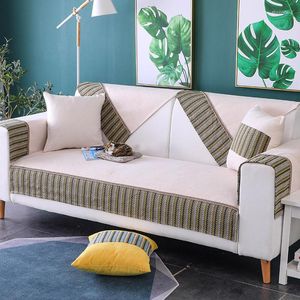 Stoelhoezen 2022 Chenille Sofa Decoratieve linnen handdoeken voor woonkamer Solid sectional Cover Home Dec Funda