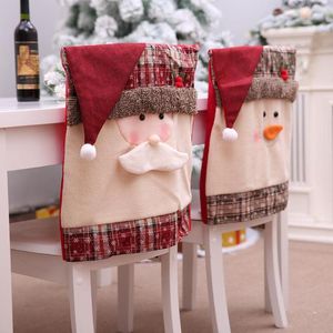 Stoelhoezen 2022 Kerststoelen Cover Santa Claus keukentafel vakantie feest huis decoratie dropshippin