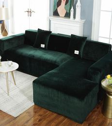 Stoelhoezen 2022 Elastische Fleece Solid All Sofa Cover Nonslip Breif Corner for Living Room Chaise Lounge Housse Canape Dangle4323520