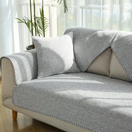 Housses de chaise 2023 coton, tapis de canapé pour décoration de canapé, Textile de maison, housses de serviettes solides, antidérapantes