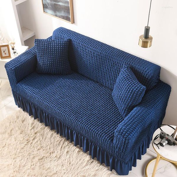 Housses de chaise 2023, housse de canapé en tissu de couleur unie de luxe léger, tout compris coréen
