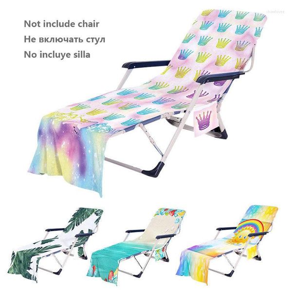 Housses de chaises 2023, couverture de pont d'été pour adultes, chaise longue, lit, imprimé, vacances, jardin, piscine, chaises longues